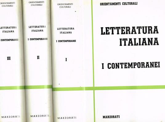 Letteratura italiana. I contemporanei vol.I II III - copertina