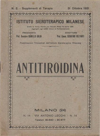 Antitiroidina - copertina