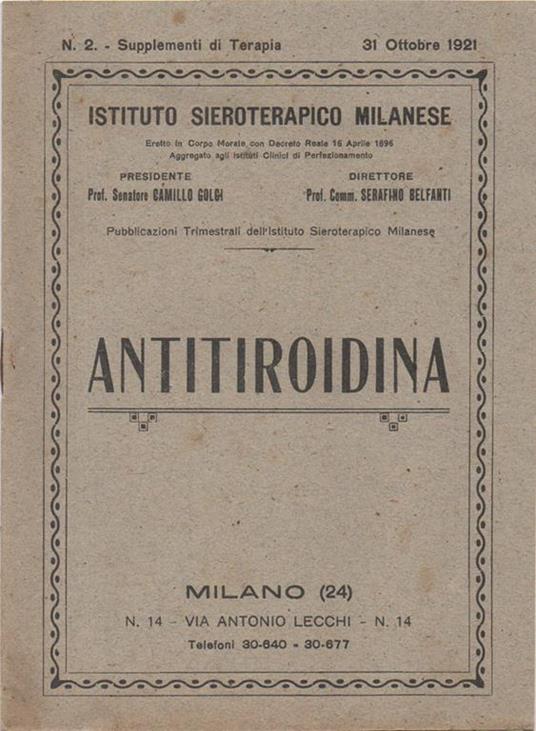 Antitiroidina - copertina