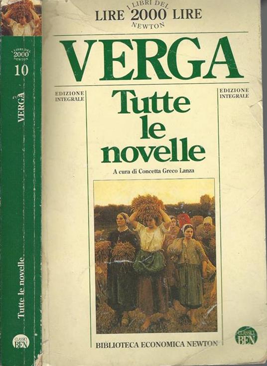 Tutte le novelle - Giovanni Verga - copertina