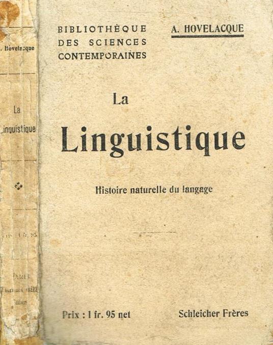 La linguistique - Abel Hovelacque - copertina