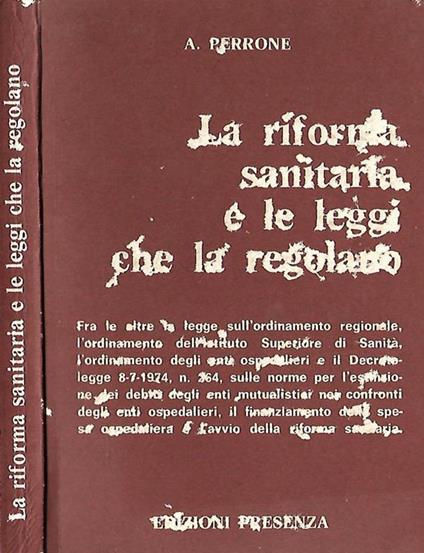 La riforma sanitaria e le leggi che la regolano - copertina