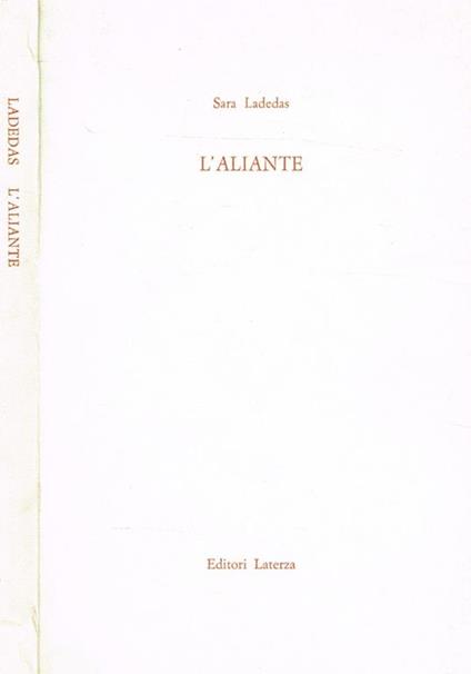 L' aliante - Sara Ladedas - copertina