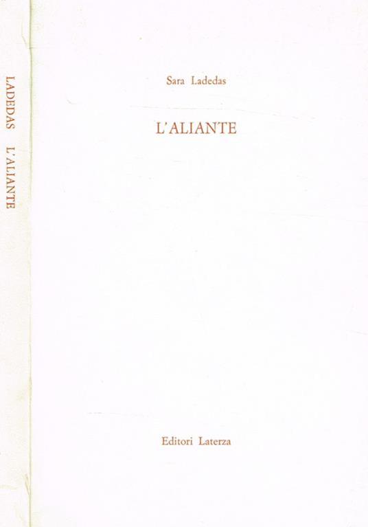 L' aliante - Sara Ladedas - copertina