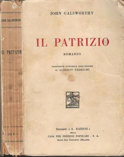 Il Patrizio - John Galsworthy - copertina