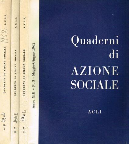 Quaderni di Azione Cattolica. Rivista trimestrale anno XIII n.3, 4/5, 6 - copertina