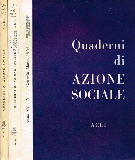 Quaderni di Azione Cattolica. Rivista trimestrale anno XV n.1, 2 - copertina