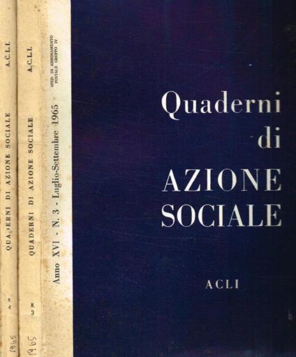 Quaderni di Azione Cattolica. Rivista trimestrale anno XVI n.3, 4 - copertina