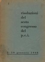 Risoluzioni del sesto congresso del p. c. i.. 5 - 10 Gennaio 1948