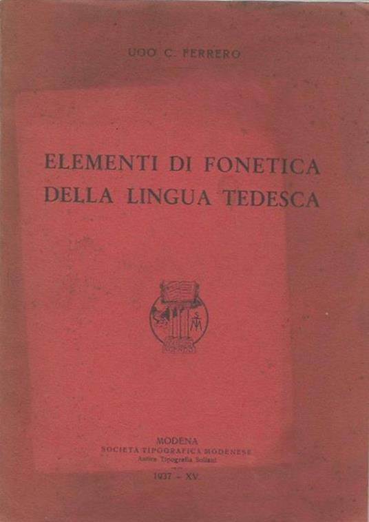 Elementi di fonetica della lingua tedesca - copertina