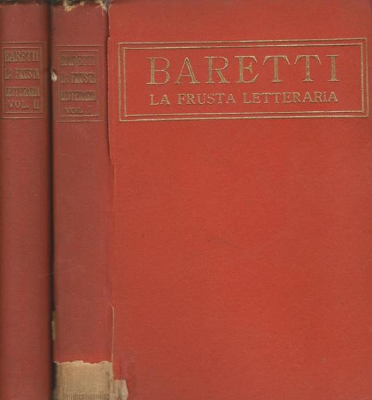 La frusta letteraria - Giuseppe Baretti - copertina