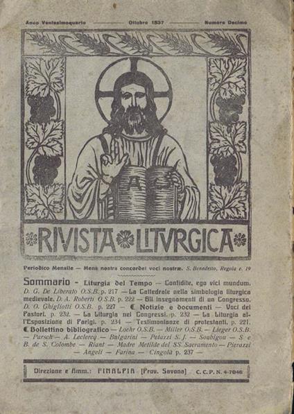 Rivista Liturgica - copertina