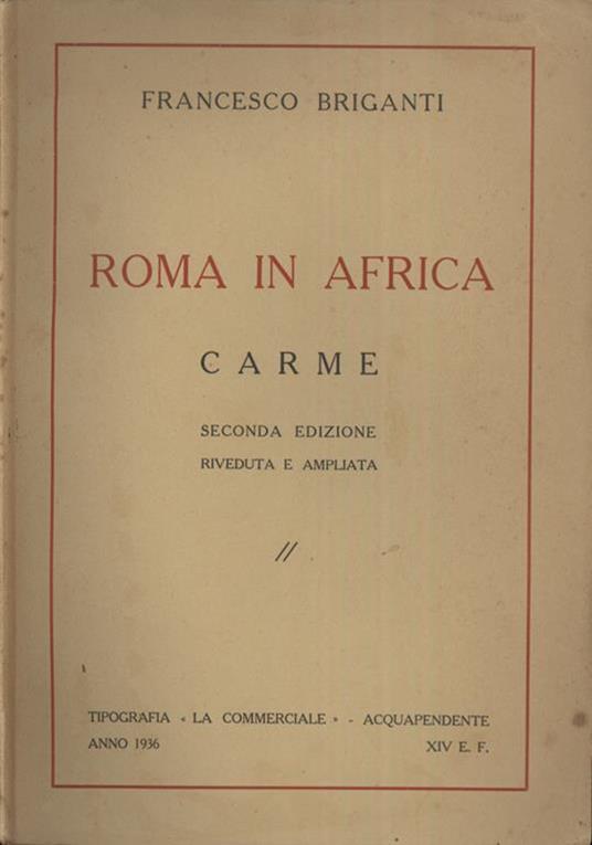 Roma in Africa. Carme - Francesco Briganti - copertina