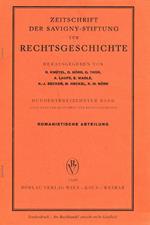 Zeitschrift der savigny-stiftung fur rechtsgeschichte. Hundertdreizehnter band. CXXVI band der zeitschrift fur rechtsgeschichte. Romanistische abteilung