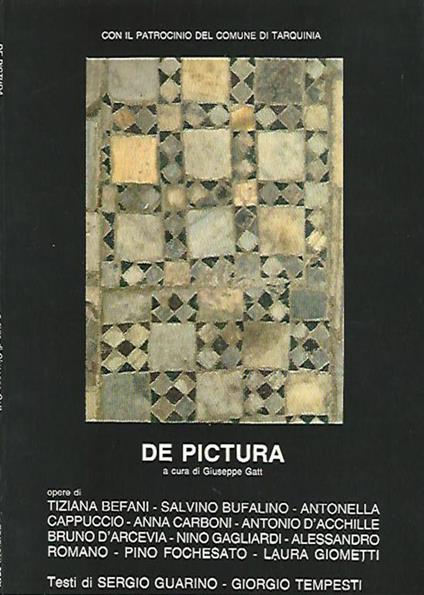 De pictura - Giuseppe Gatt - copertina