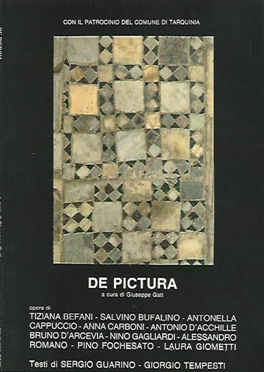 De pictura - Giuseppe Gatt - copertina