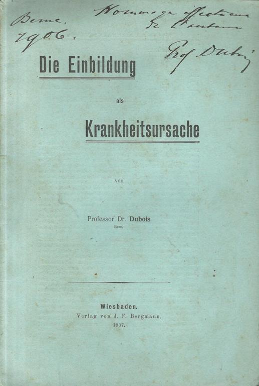 Die Einbildung als Krankheitsursache - Dubois - copertina