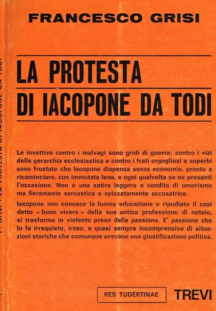 La protesta di Iacopone da Todi. Appunti sulla contestazione religiosa - Francesco Grisi - copertina