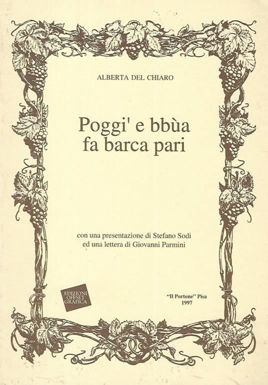 Poggì e bbùa fa barca pari - Adolfo Del Chiaro - copertina