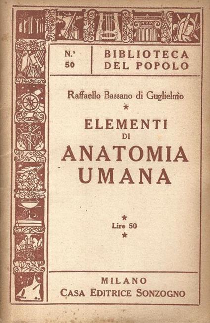 Elementi di anatomia umana - copertina