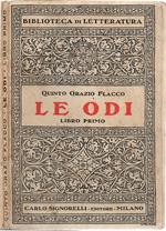Le odi. Libro primo. Versione in prosa di Giuseppe Lipparini