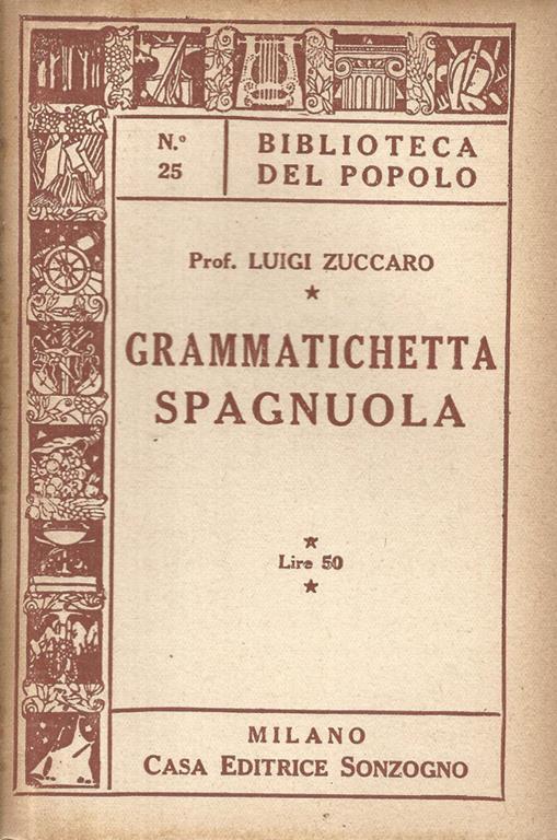 Grammatichetta Spagnuola - Luigi Zuccaro - copertina