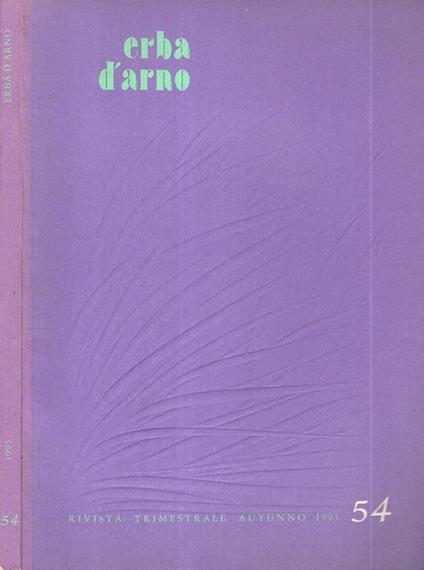 Erba d'arno numero 54 - copertina