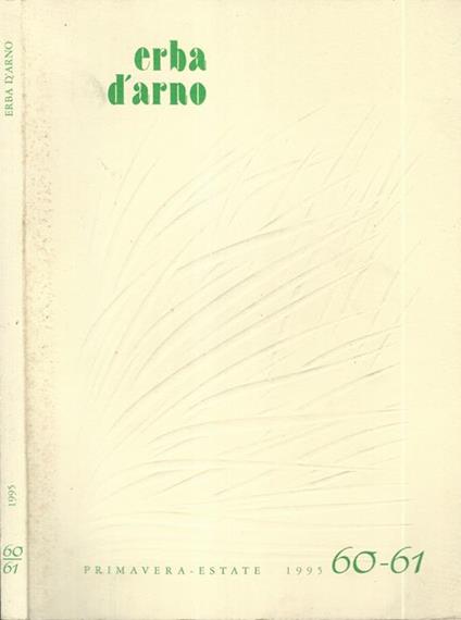 Erba d'arno numero 60-61. Primavera. Estate 1995 - copertina