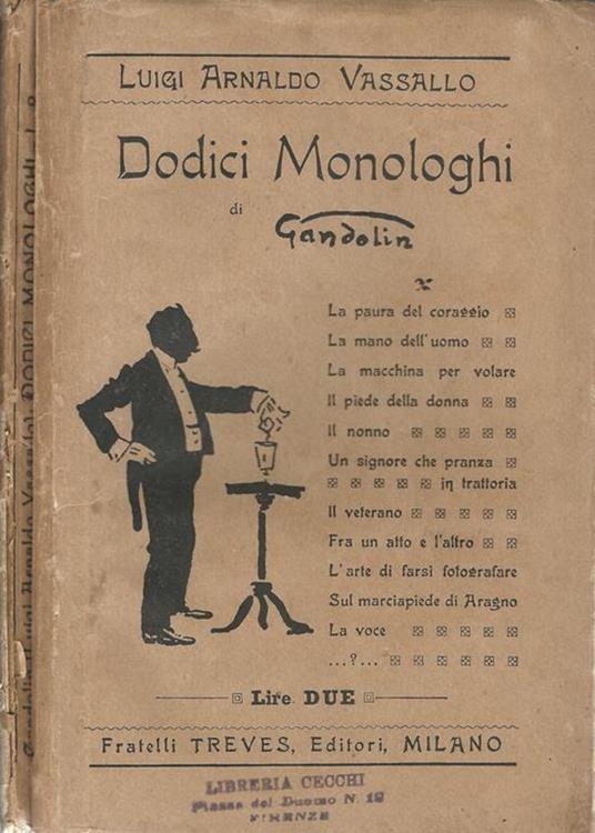Dodici Monologhi di Gandolin - Luigi A. Vassallo - copertina
