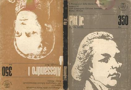 Pitt Jr/ Alessandro I - John Saville - copertina
