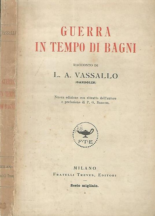 Guerra in tempo di Bagni - Luigi A Vassallo - copertina