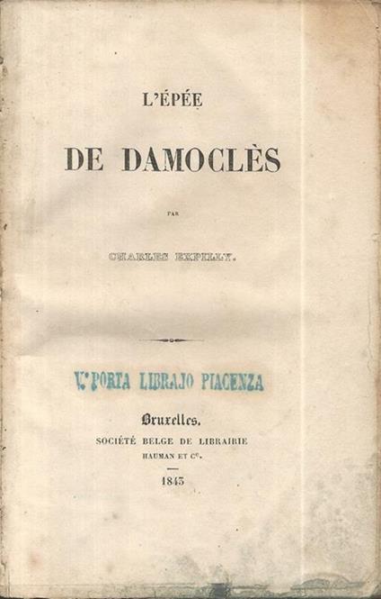 L' épée de Damoclès - Charles Expilly - copertina