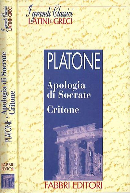 Apologia di Socrate – Critone - Platone - copertina
