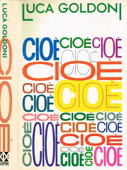 Cioè - Luca Goldoni - copertina