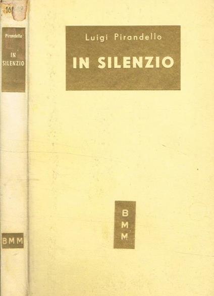 In silenzio - Luigi Pirandello - copertina
