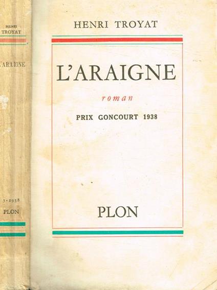 L' Araigne - Henri Troyat - copertina
