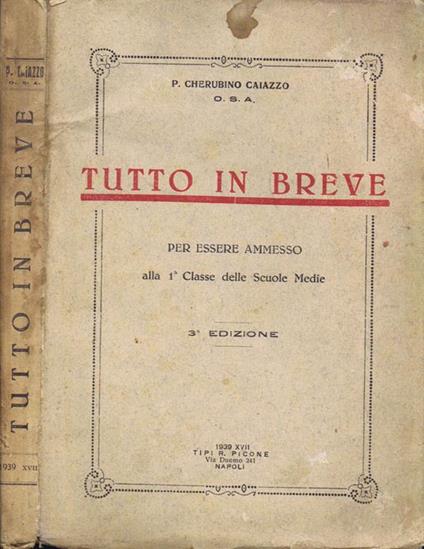 Tutto in Breve di: P. Cherubino Caiazzo - copertina