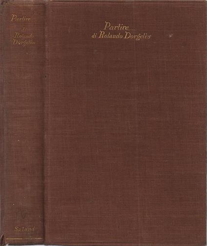 Partire - Roland Dorgeles - copertina