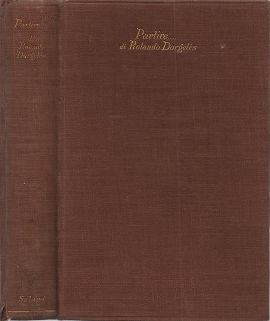 Partire - Roland Dorgeles - copertina