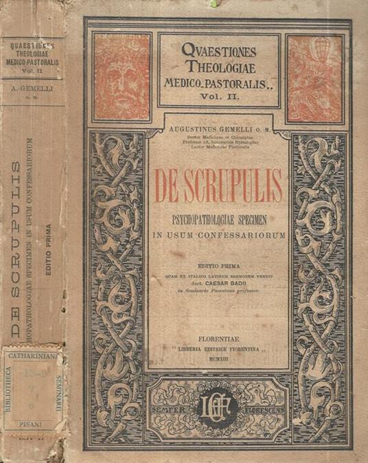 De Scrupulis - Agostino Gemelli - copertina