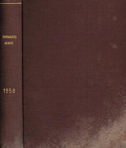 Sindacato Nuovo. Mensile dei quadri della CISL 1958 - Claudio Rocchi - copertina