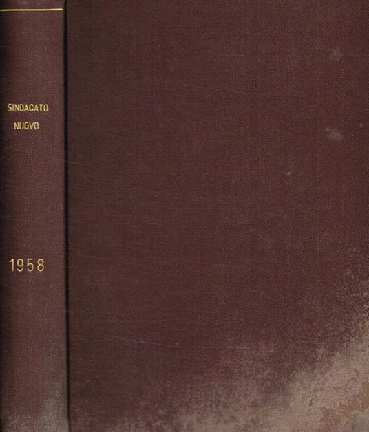 Sindacato Nuovo. Mensile dei quadri della CISL 1958 - Claudio Rocchi - copertina