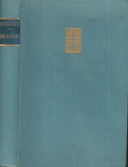 Dei doveri - M. Tullio Cicerone - copertina