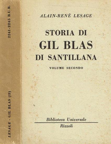 Storia di Gil Blas di Santillana vol.II - A.-René Lesage - copertina