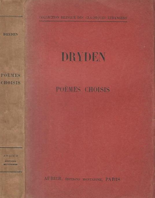 Poemes choisis - copertina
