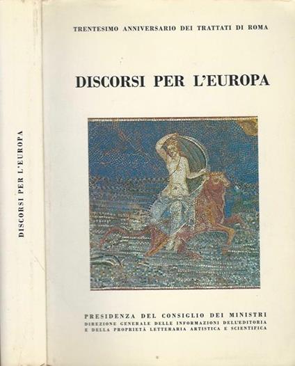 Discorsi per l'Europa - Bino Olivi - copertina