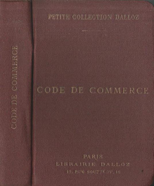 Code de commerce - copertina