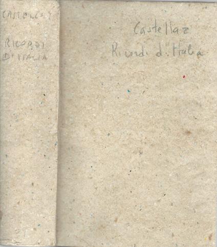 Ricordi d'Italia - Emilio Castelar - copertina