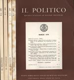 Il politico Anno 1979 n. 1 - 2 - 3 - 4. Rivista italiana di scienze politiche
