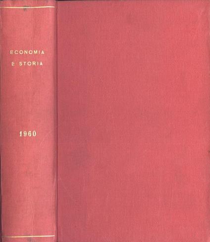 Economia e storia Anno 1960 - Amintore Fanfani - copertina